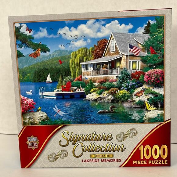 Signature Collection Jigsaw Puzzle Lakeside Memories 1000 Pc. Series II - Picture 1 of 7
